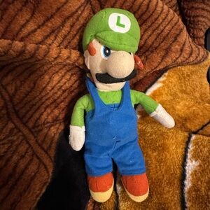 Luigi Kellytoy Plush 9” Super Mario Bros NES Nintendo 2004 Vintage Rare N64